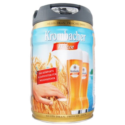 Barril de cerveza Krombacher Weizen 5 litros